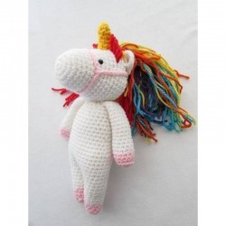 hand made crochet unicorn toy