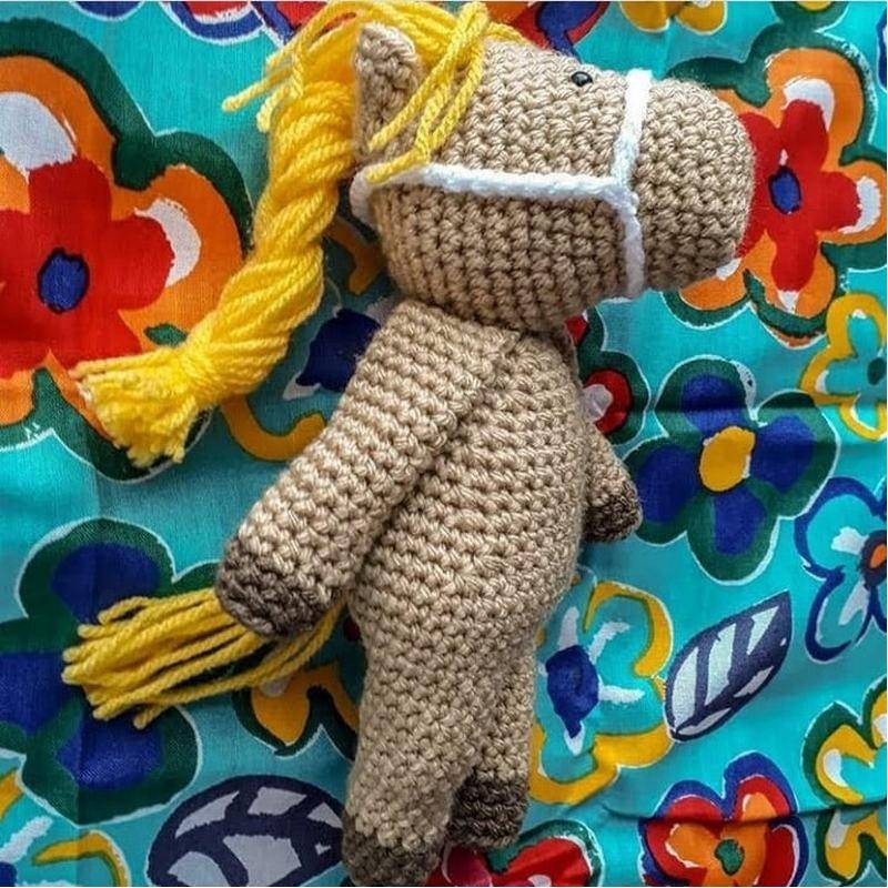 hand made crochet pony toy