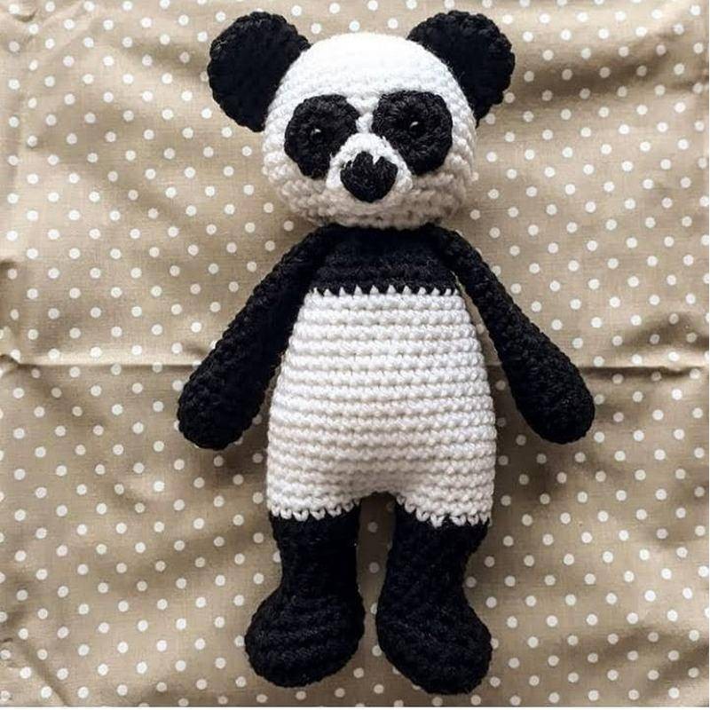 hand made crochet panda toy