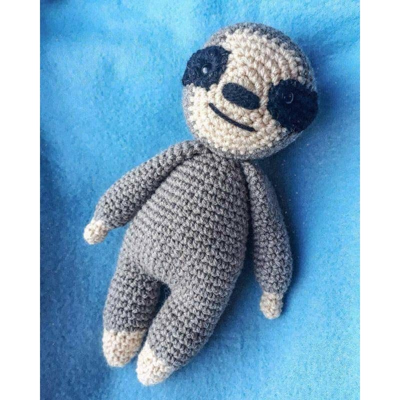 hand made crochet sloth toy