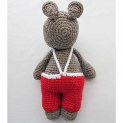 hand made crochet rhino toy