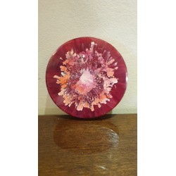 Red Gerbera Resin Coasters - Handmade - Set of 2 Coasters