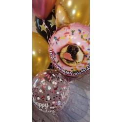 Crazy donut dog balloon bouquet